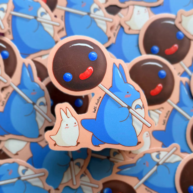 Vinyl Sticker "Mini Totoro Paleta Payaso"