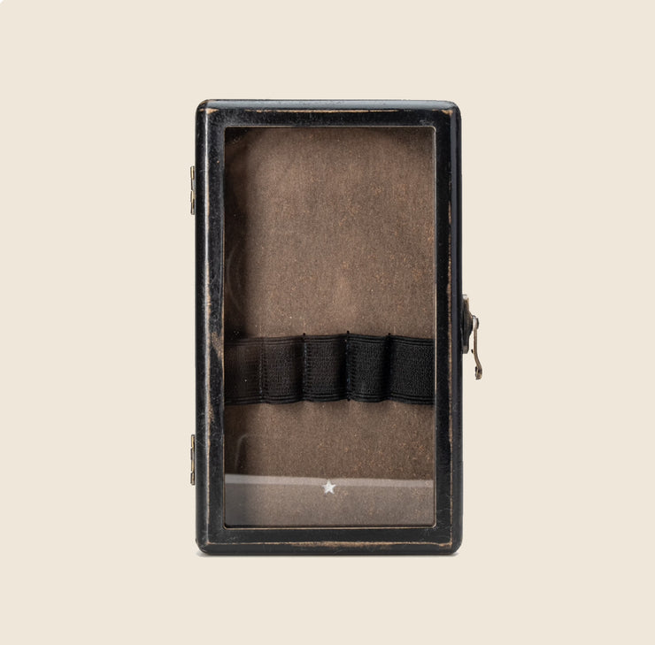 BSC - 5 Pen Display Case - Distressed Black Painted MDF