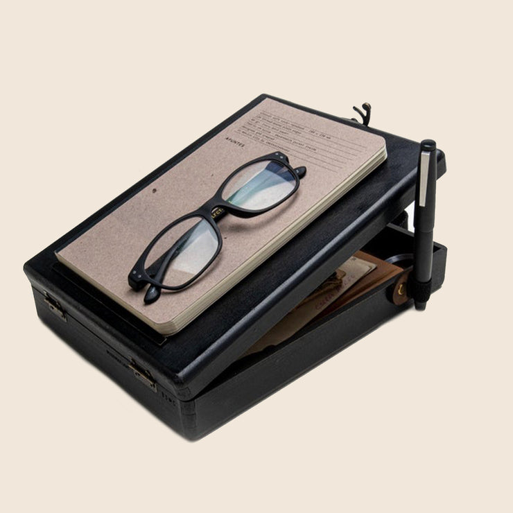 BSC - Writers Messenger Light - Distressed Black Painted MDF Box A5