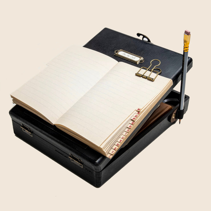 BSC - Writers Messenger Light - Distressed Black Painted MDF Box A5
