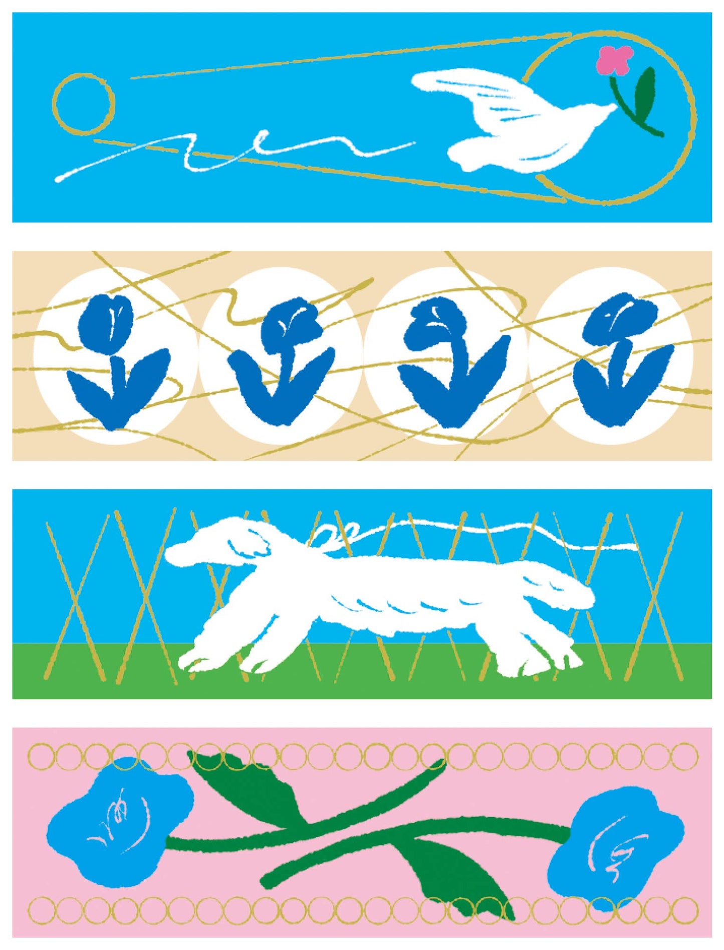 KITTA Portable Washi Decorative Tape -Stamp style Clear -