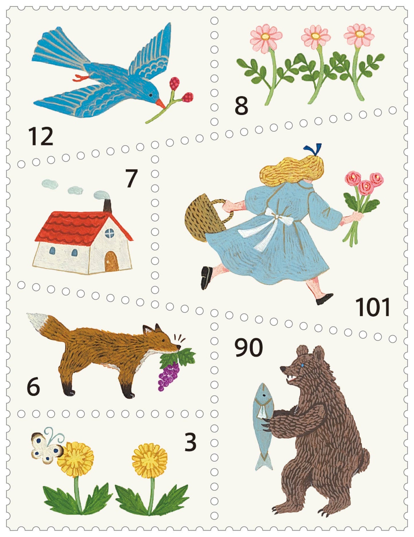 KITTA Portable Washi Decorative Tape -Stamp style-