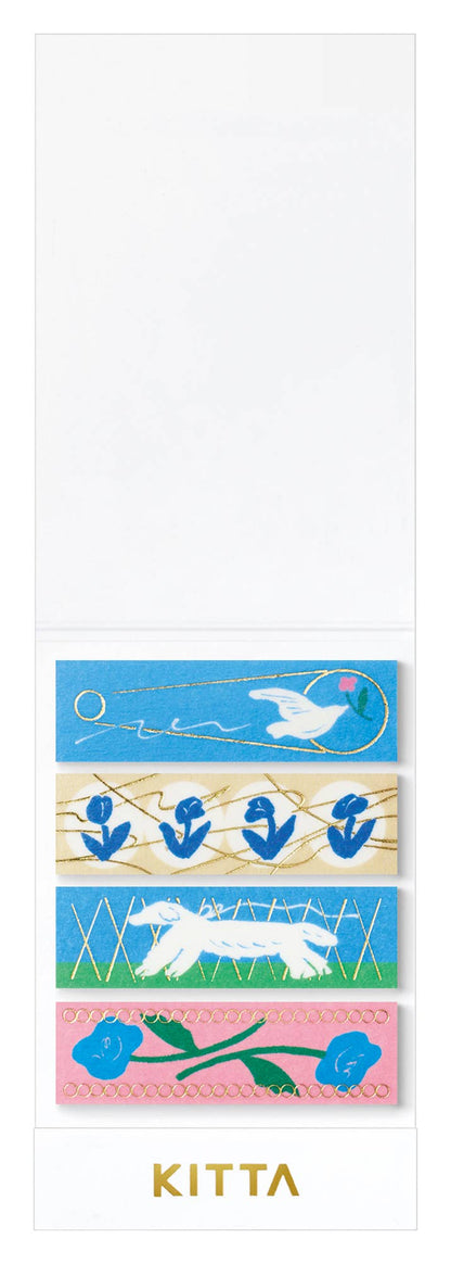 KITTA Portable Washi Decorative Tape -Stamp style Clear -