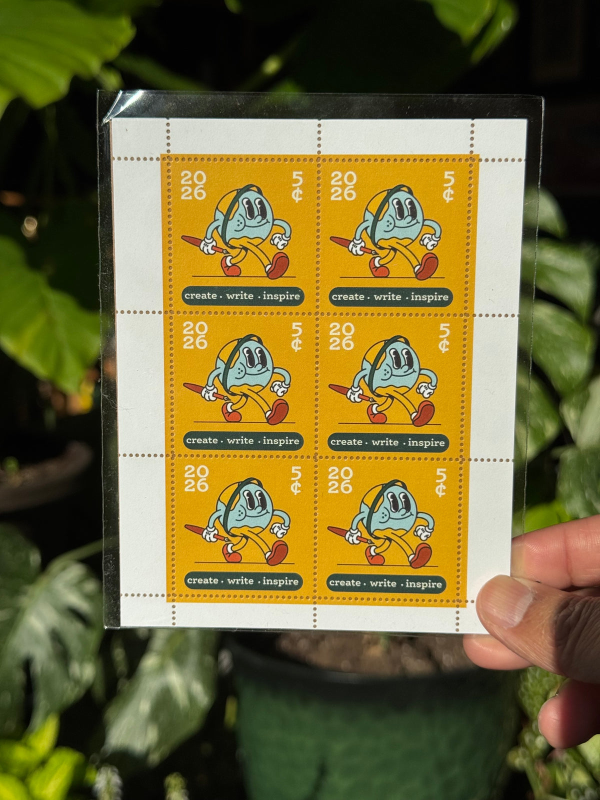 Airmail - Amarillo Stationery Decorative Stamps