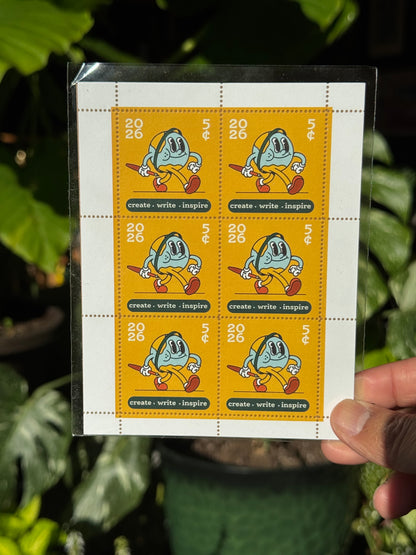 Airmail - Amarillo Stationery Decorative Stamps