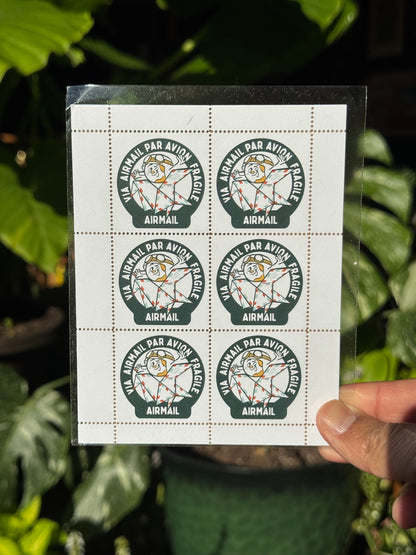 Airmail - Amarillo Stationery Decorative Stamps