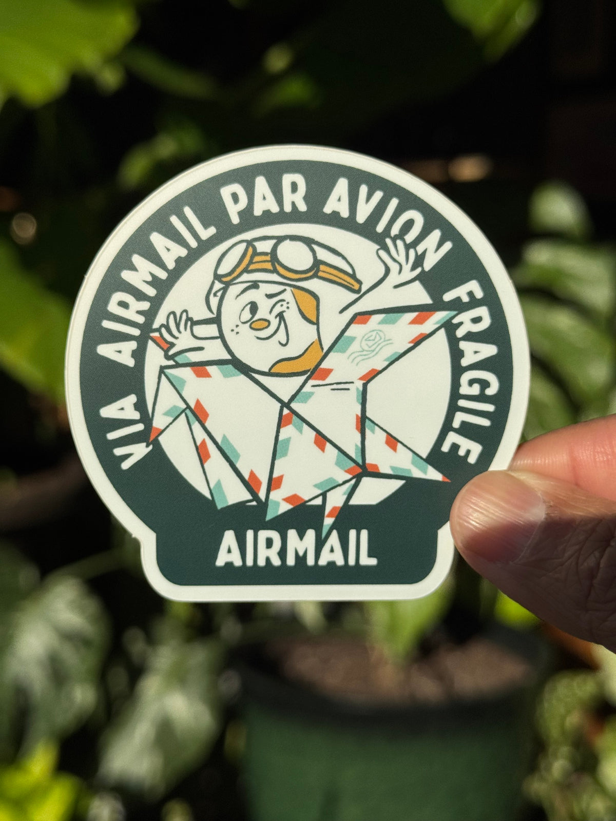 Airmail - Amarillo Stationery Sticker