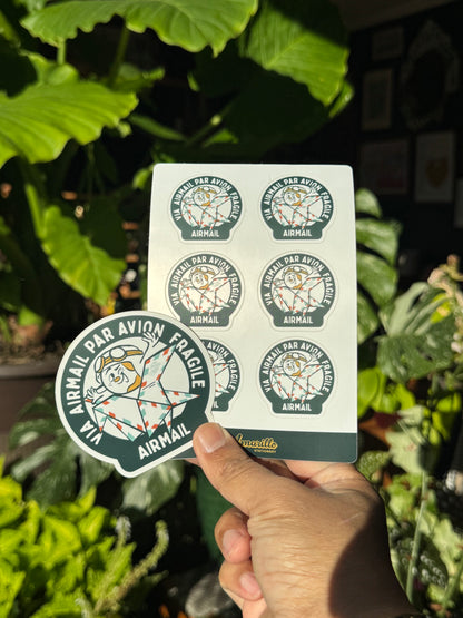Airmail - Amarillo Stationery Sticker Sheet