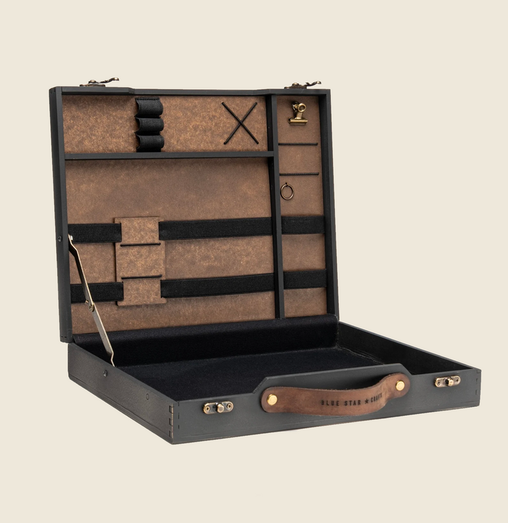 BSC - Vintage Briefcase for Writers, Black MDF