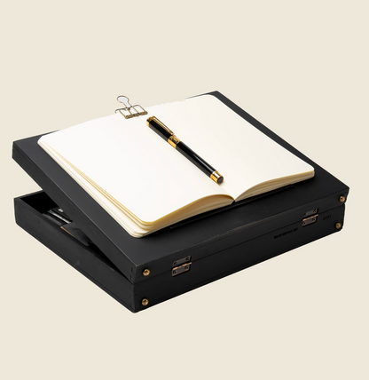 BSC - Vintage Briefcase for Writers, Black MDF