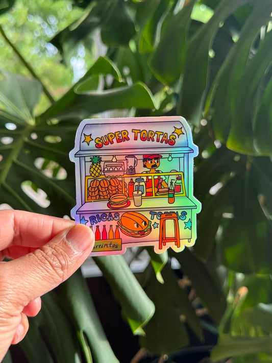 Holographic Sticker "Super Tortas"