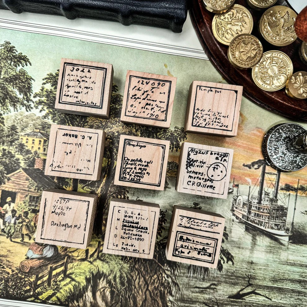 Antique Label Rubber Stamps