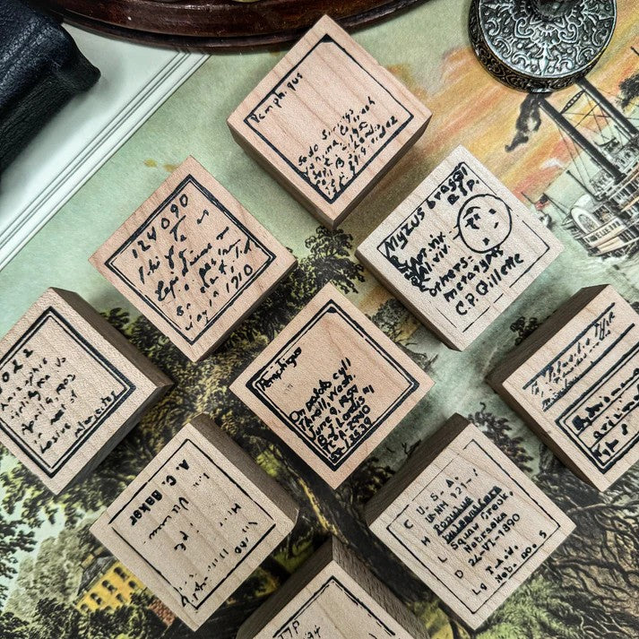 Antique Label Rubber Stamps