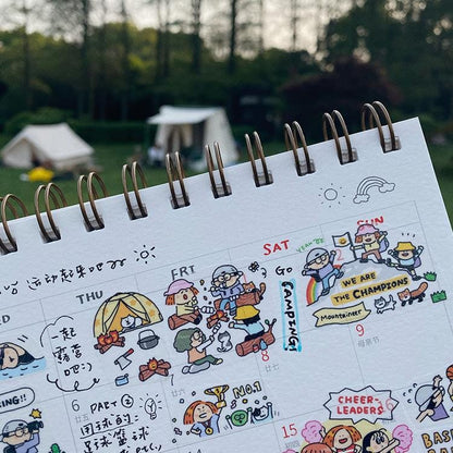 Sports Club Washi Tape: Kawaii Exercise Journaling Tape