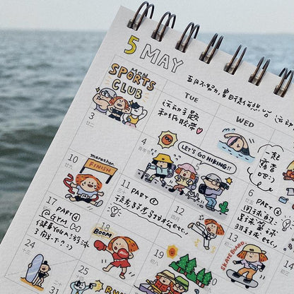 Sports Club Washi Tape: Kawaii Exercise Journaling Tape