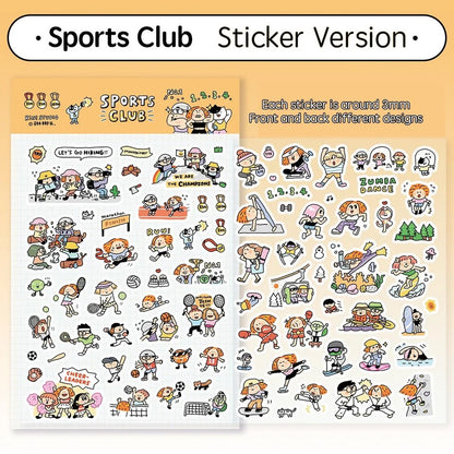 Sports Club Washi Tape: Kawaii Exercise Journaling Tape