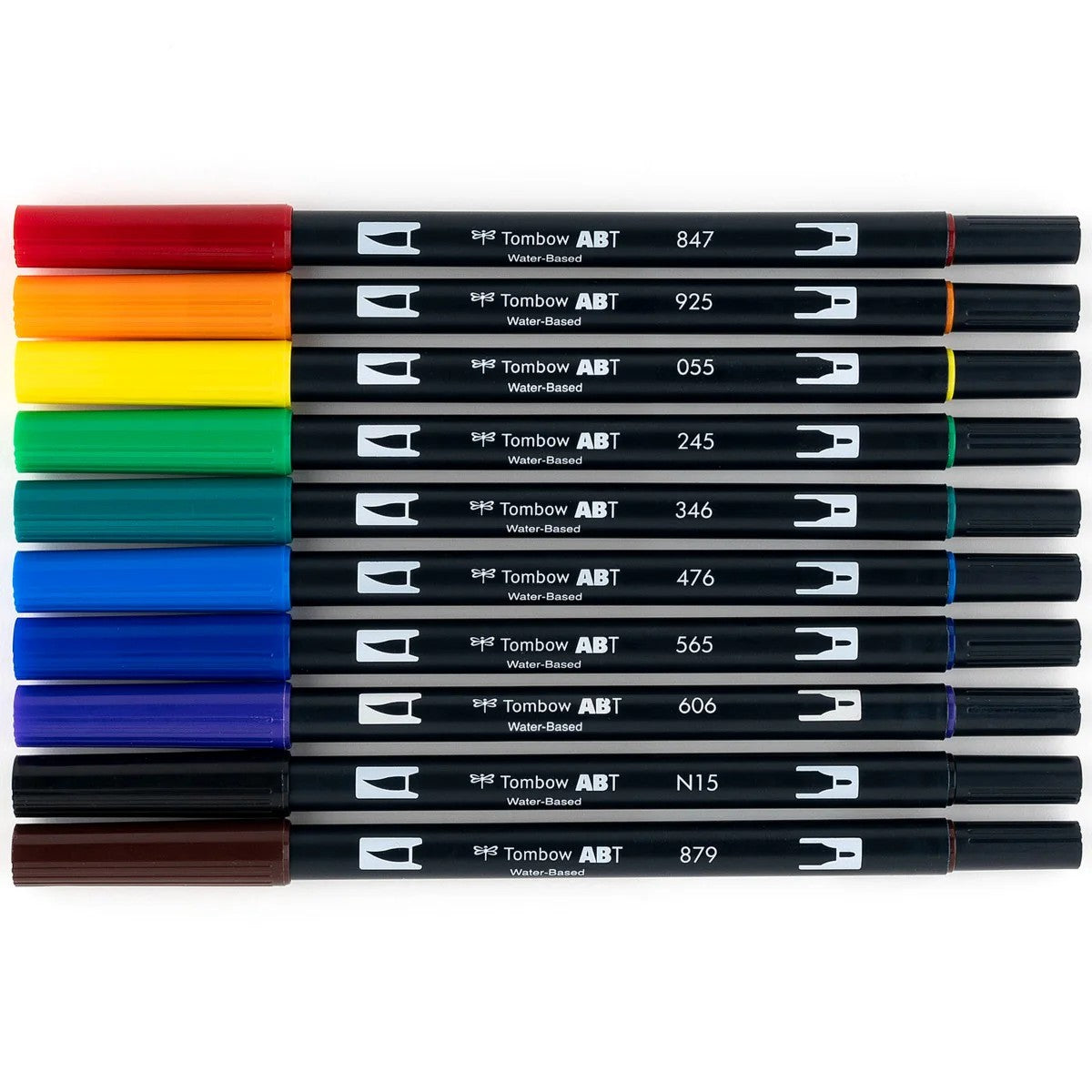 Dual Brush Pen Art Markers, Primary, 10-Pack