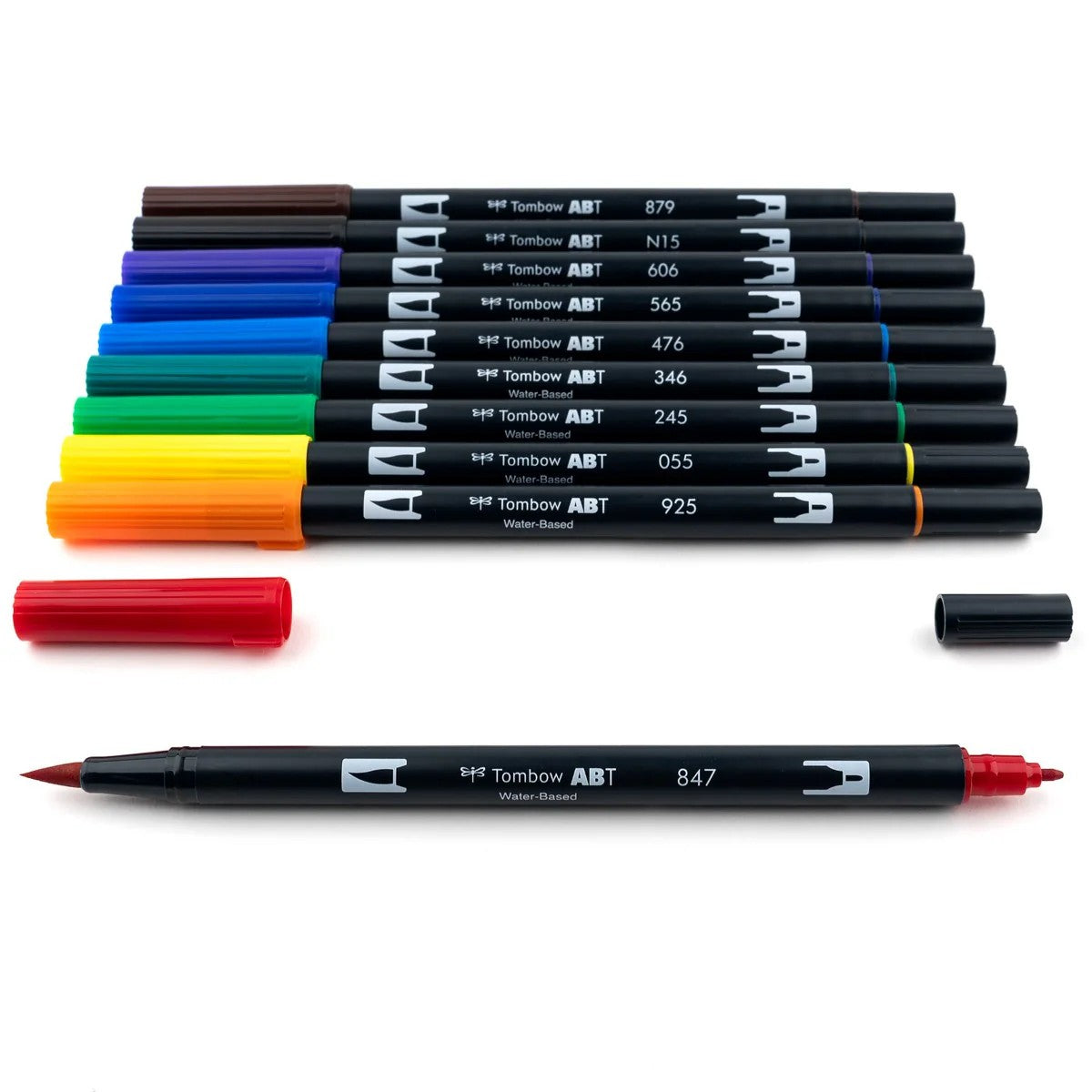 Dual Brush Pen Art Markers, Primary, 10-Pack