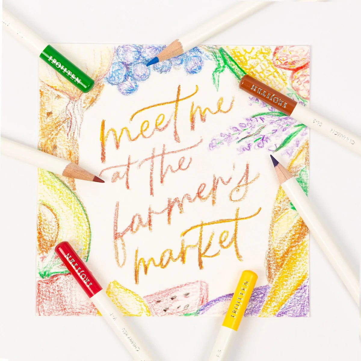 Irojiten Colored Pencils Desk Cup, Cottage