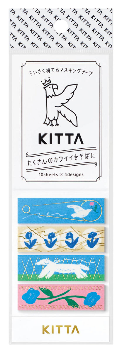 KITTA Portable Washi Decorative Tape -Stamp style Clear -
