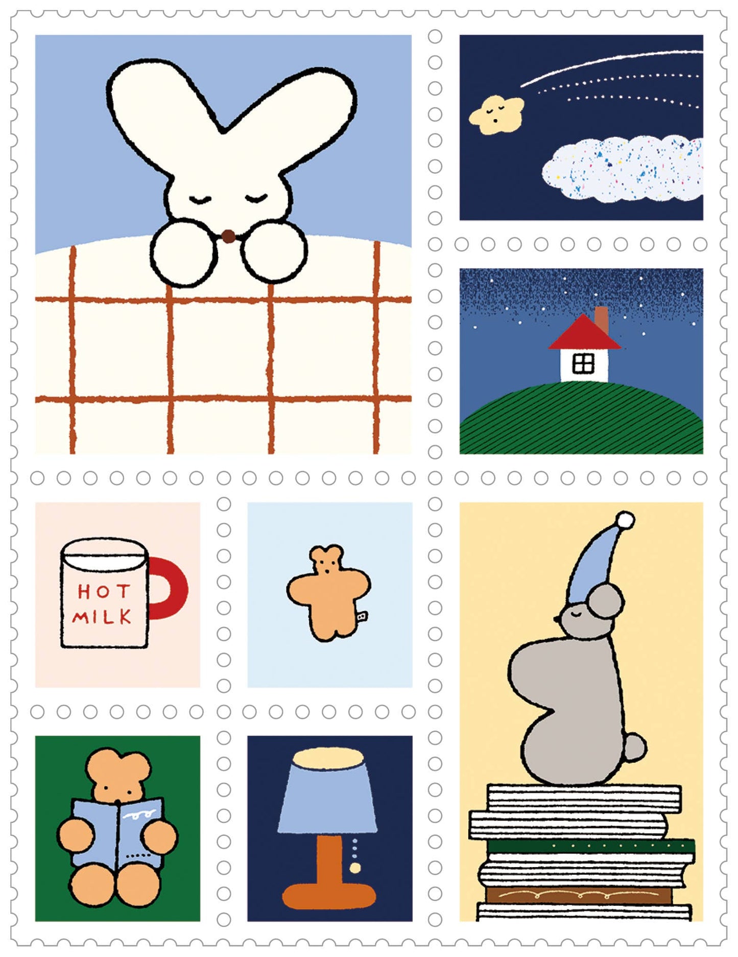 KITTA Portable Washi Decorative Tape -Stamp style Clear -
