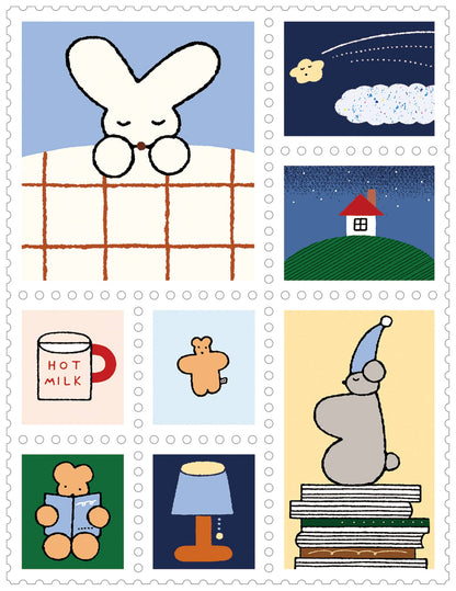 KITTA Portable Washi Decorative Tape -Stamp style Clear -