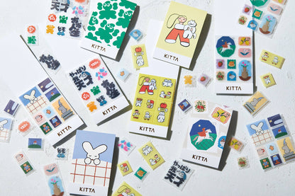 KITTA Portable Washi Decorative Tape -Stamp style Clear -